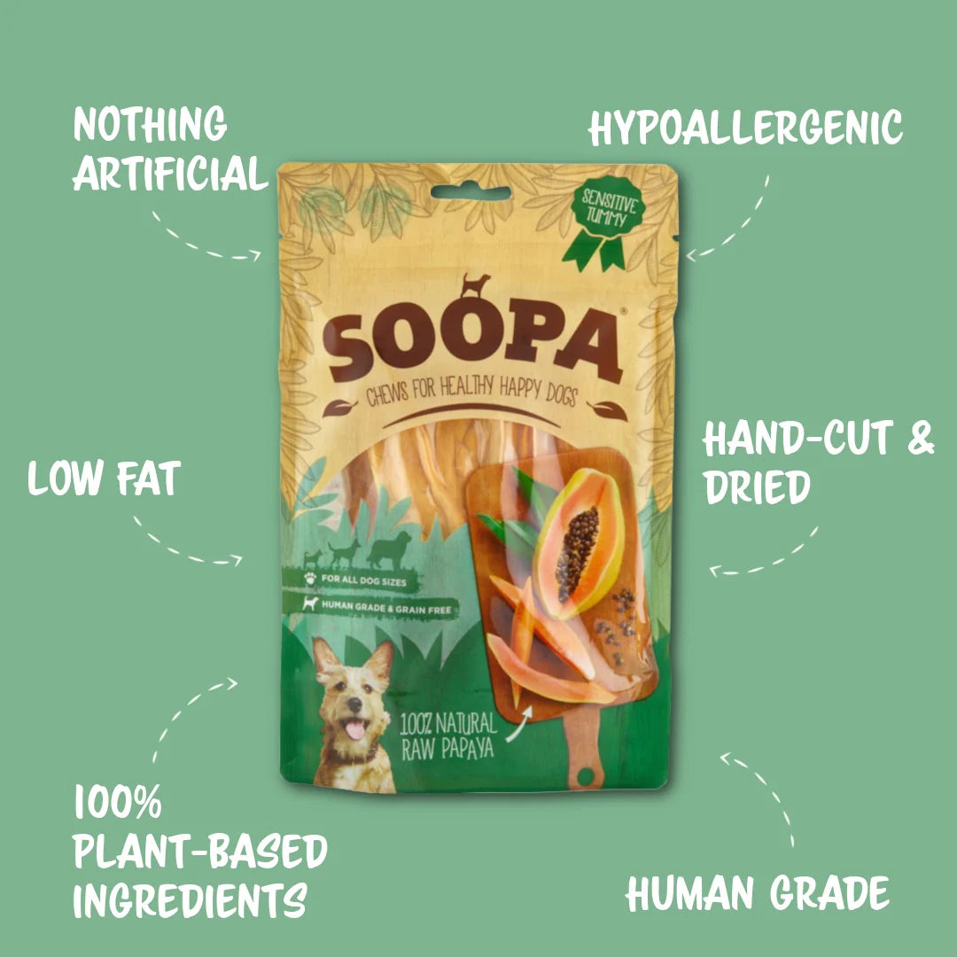 Soopa - Tugg av torkad papaya (75g)