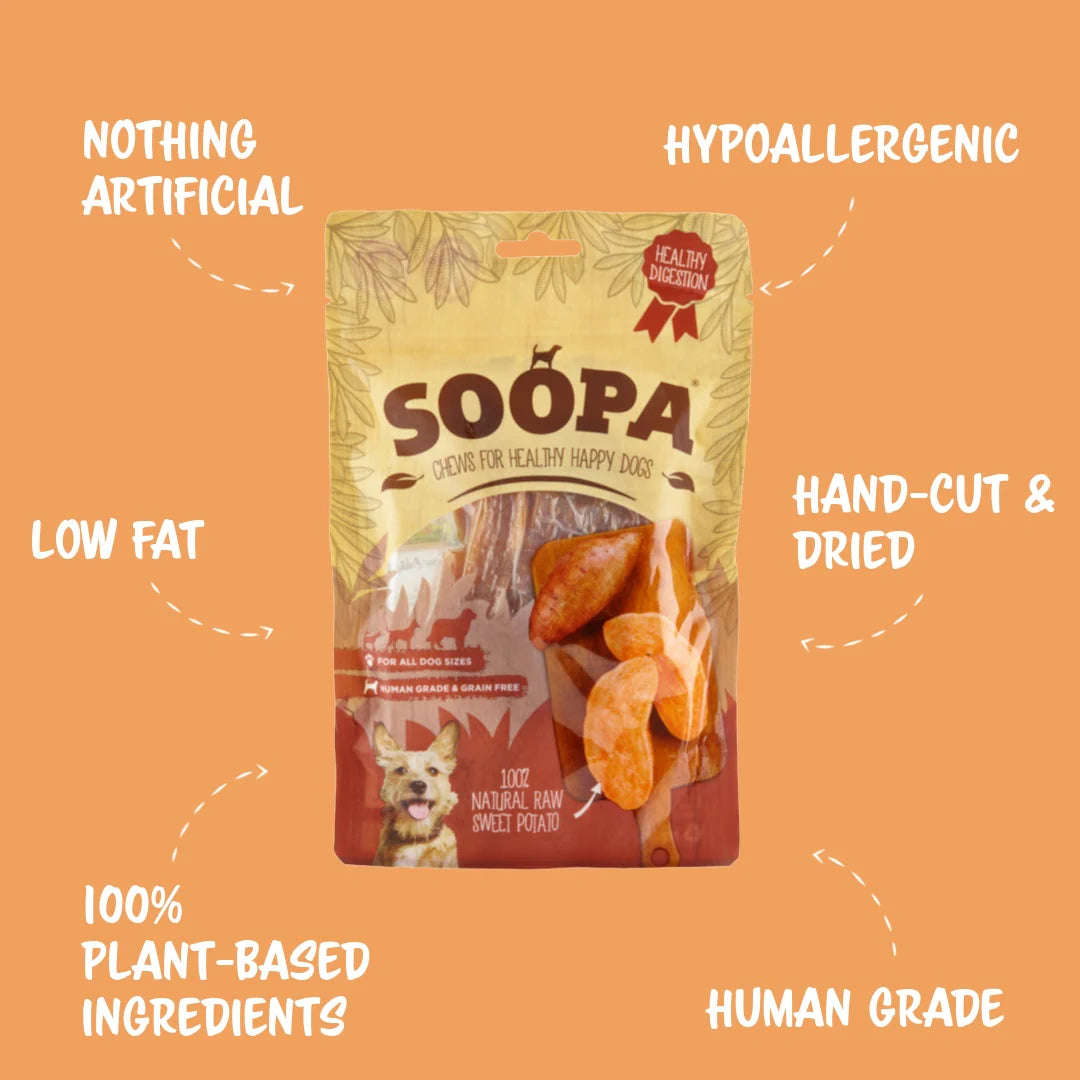 Soopa - Tugg av torkad sötpotatis (100g)