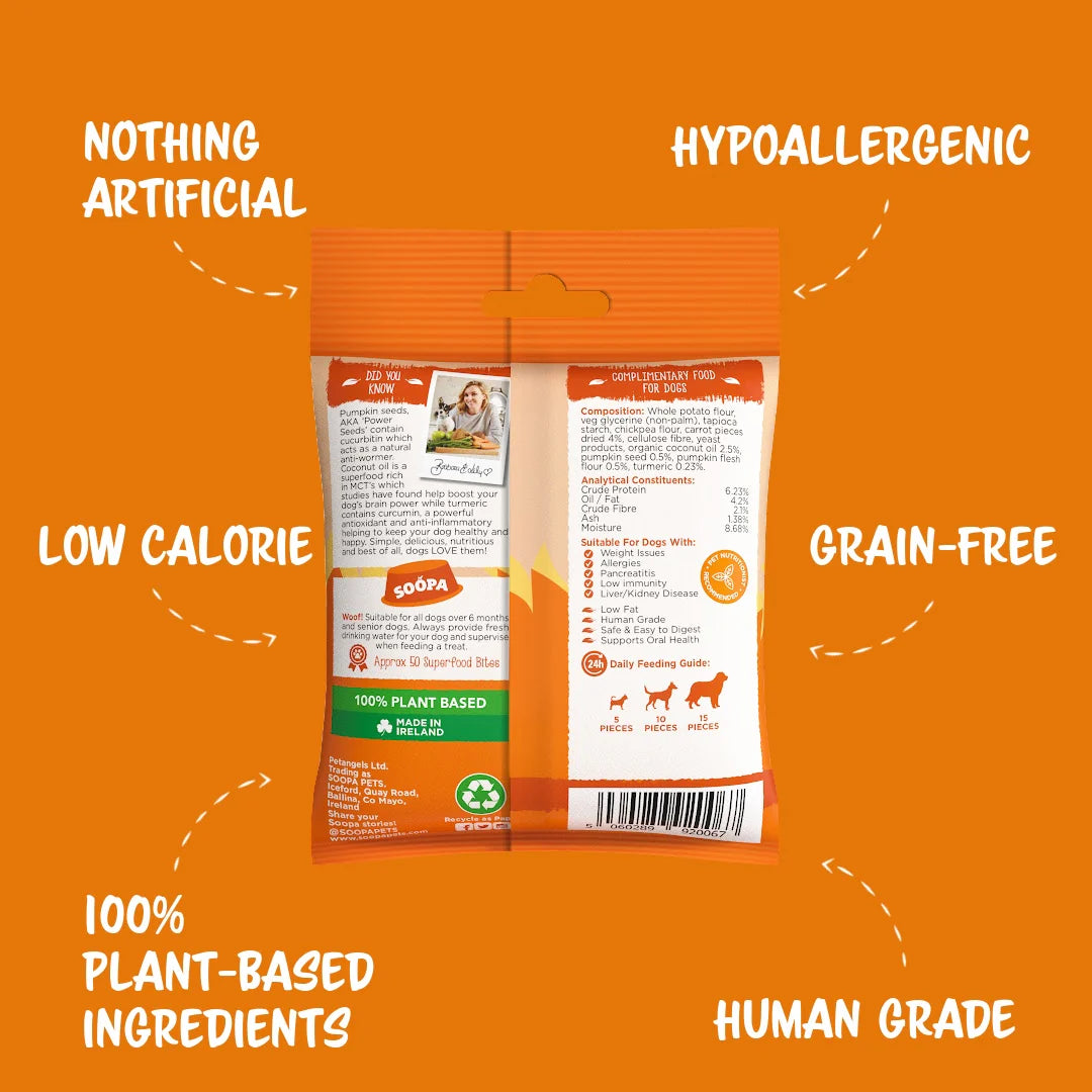 Soopa - Hundgodis | Pumpkin Spiced Latte, Pumpa och kanel (50g, 50 bitar)