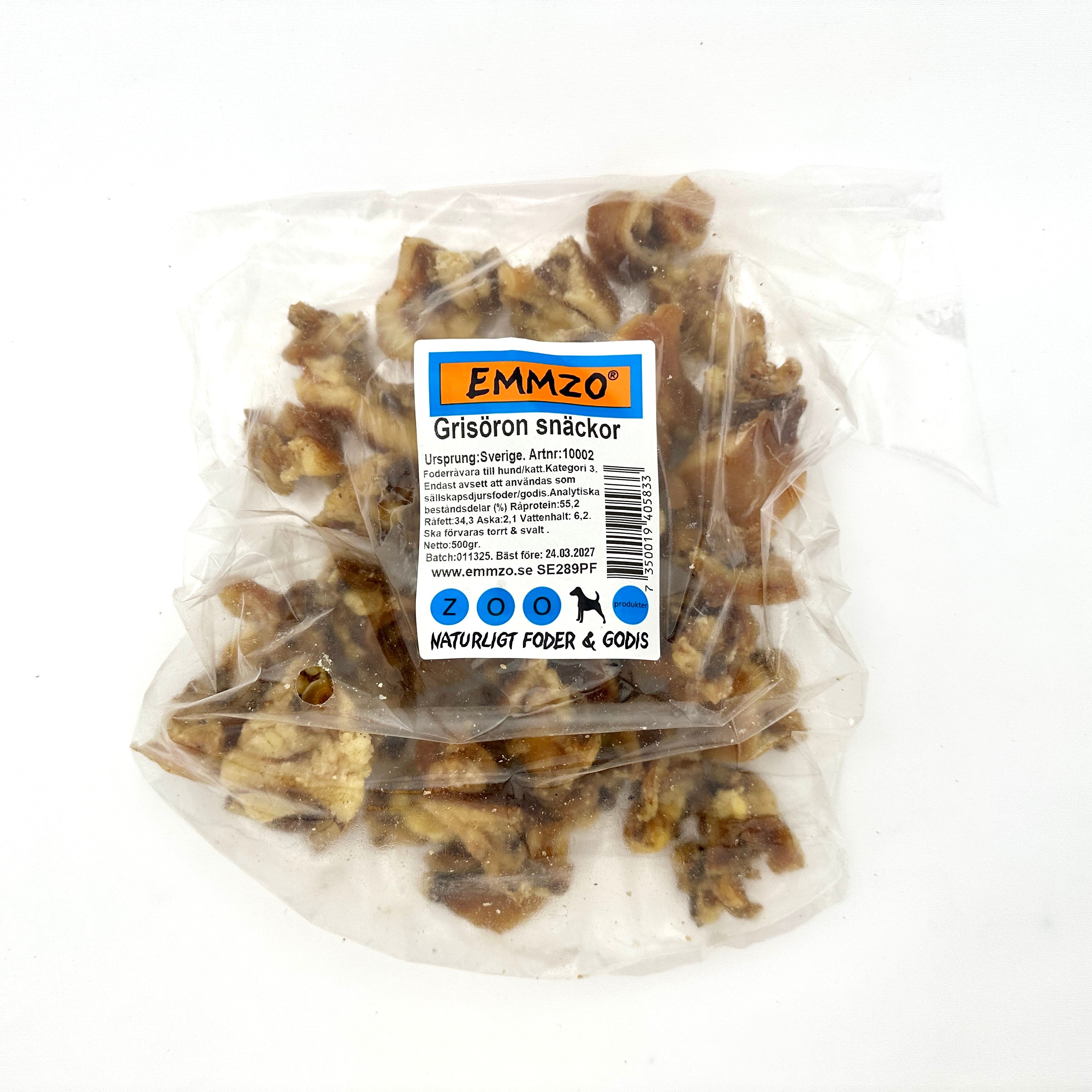 Emmzo - Svenska grisöronsnäckor i bit (500g)