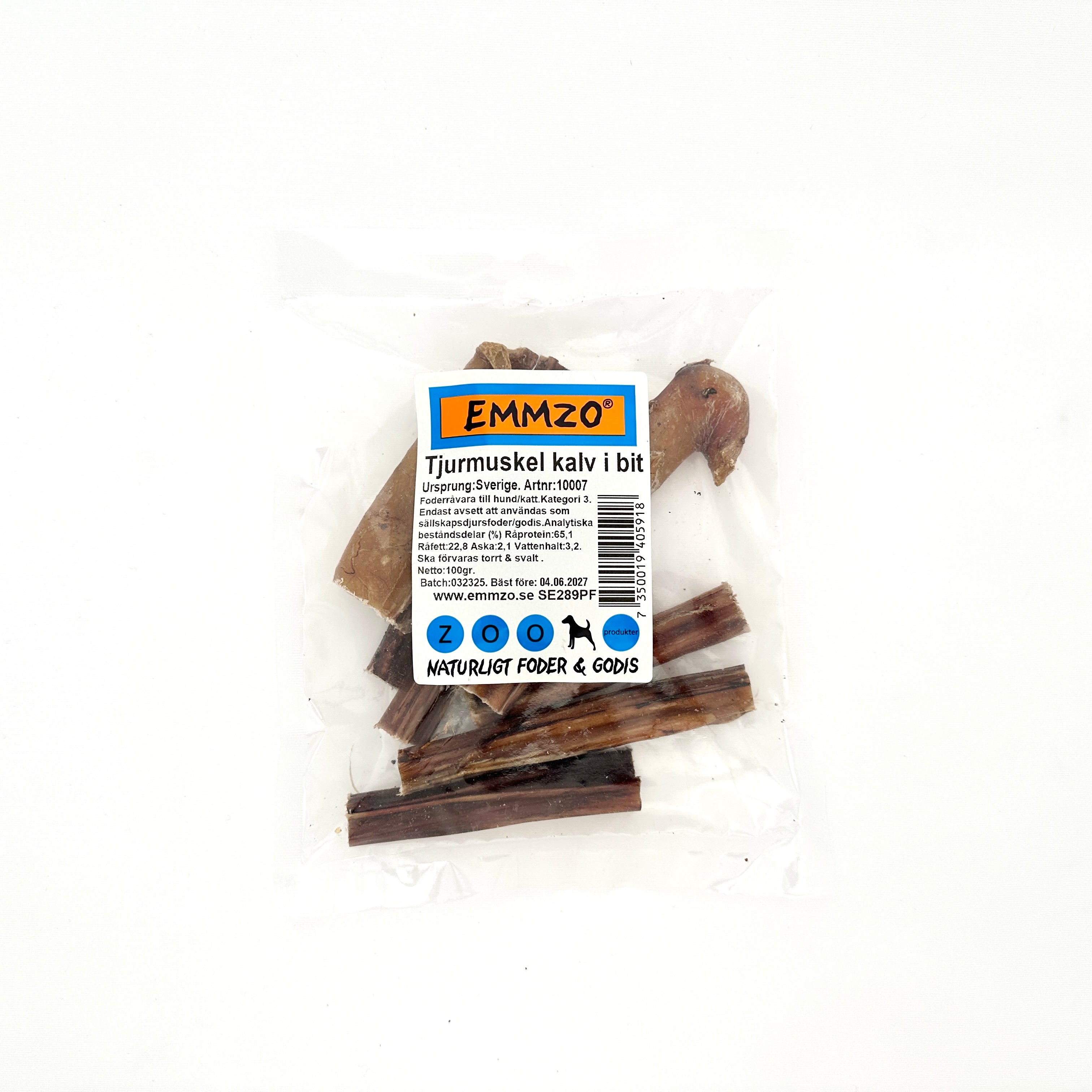 Emmzo - Svensk kalvmuskel i bitar (100g)