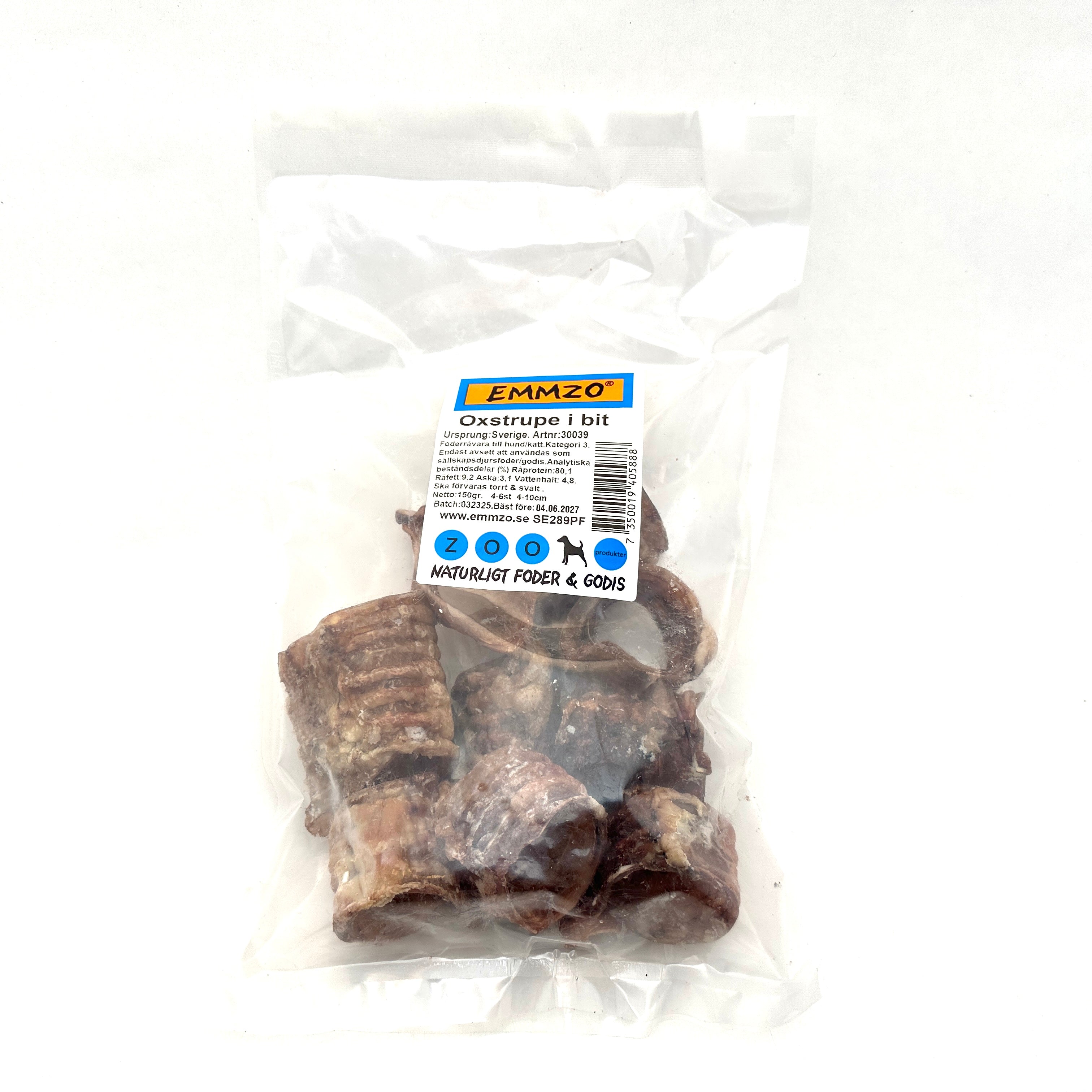 Emmzo - Svensk oxstrupe i bitar (150g)