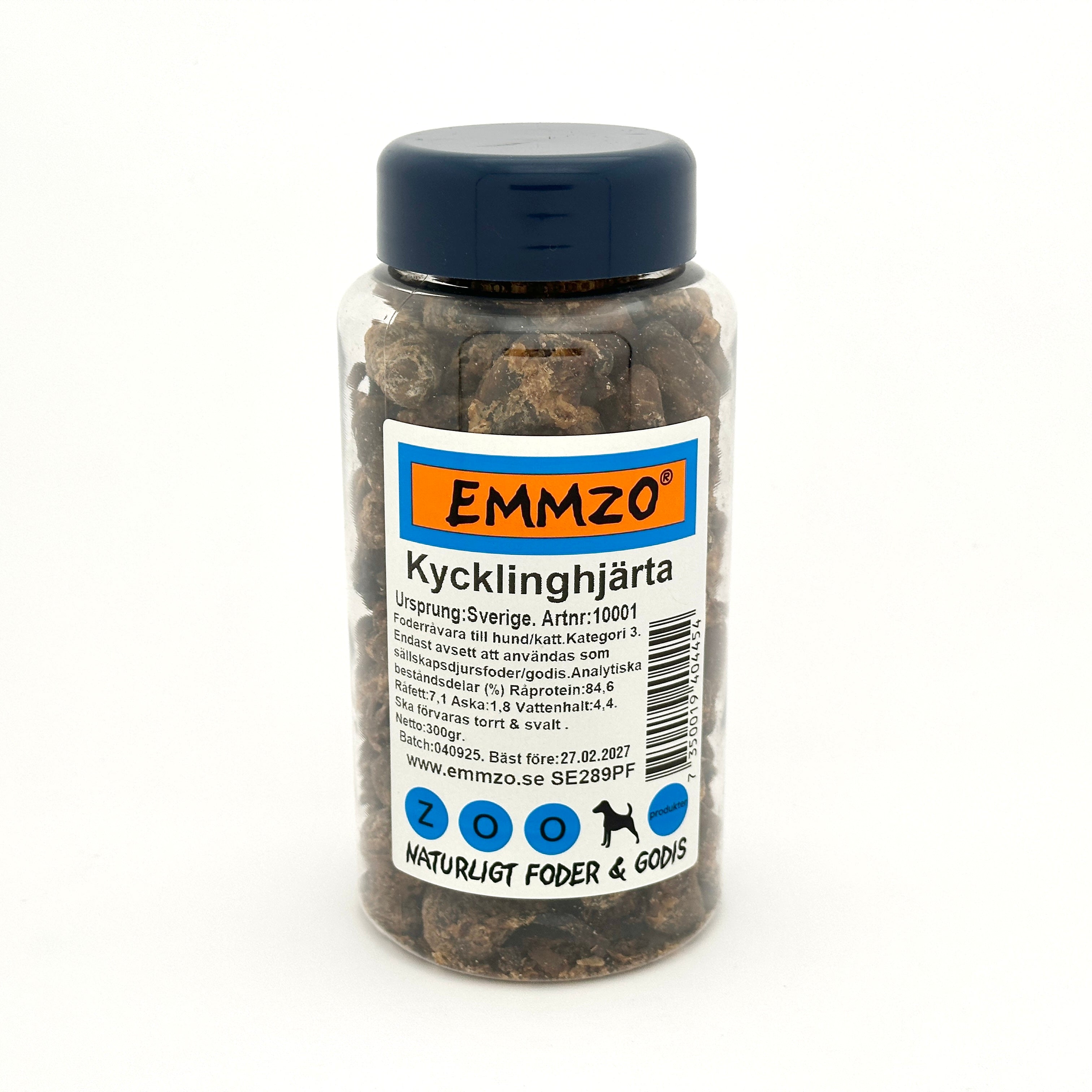 Emmzo - Hela kycklinghjärtan från Sverige (100g, 300g eller 500g)