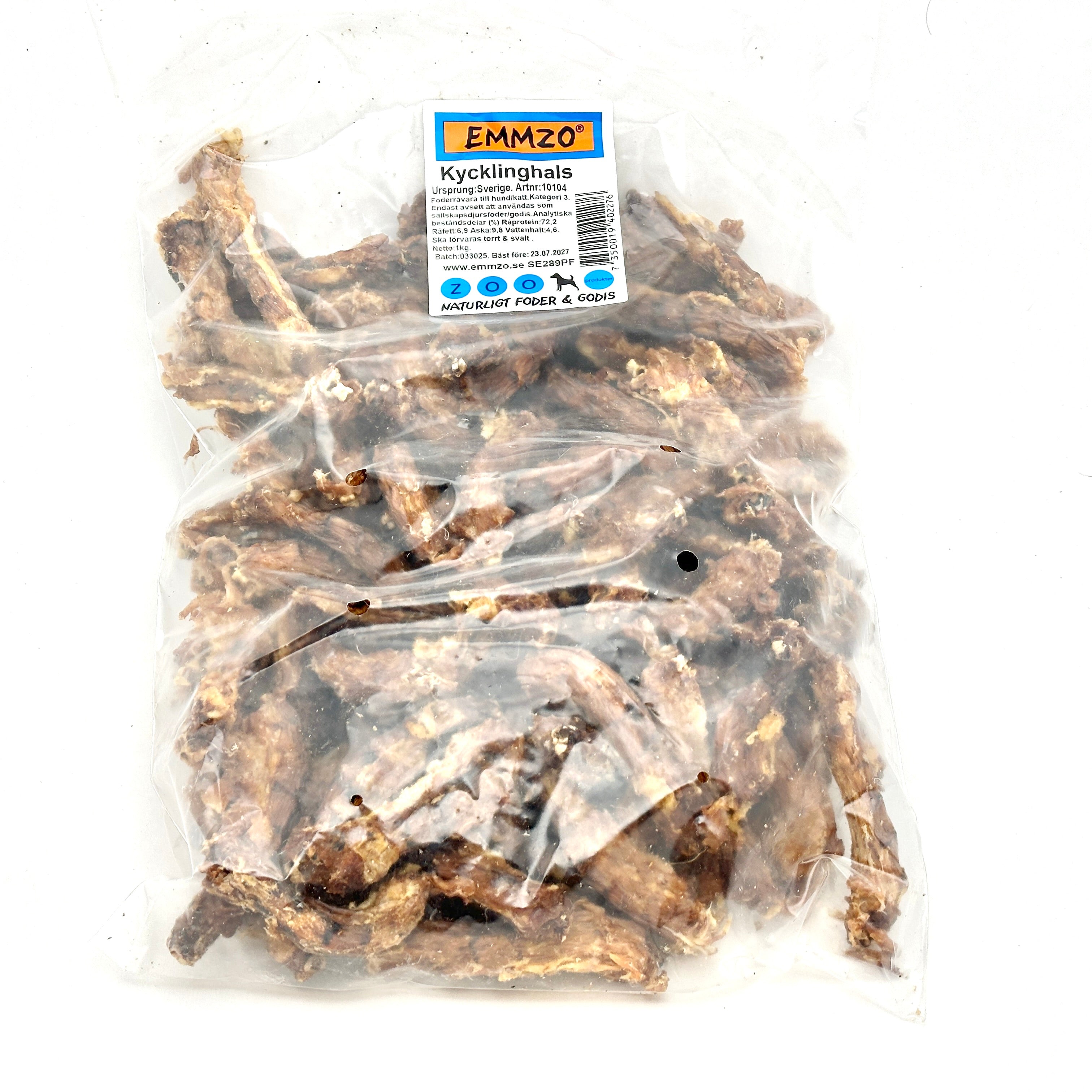Emmzo - kycklinghals (200g eller 1kg)