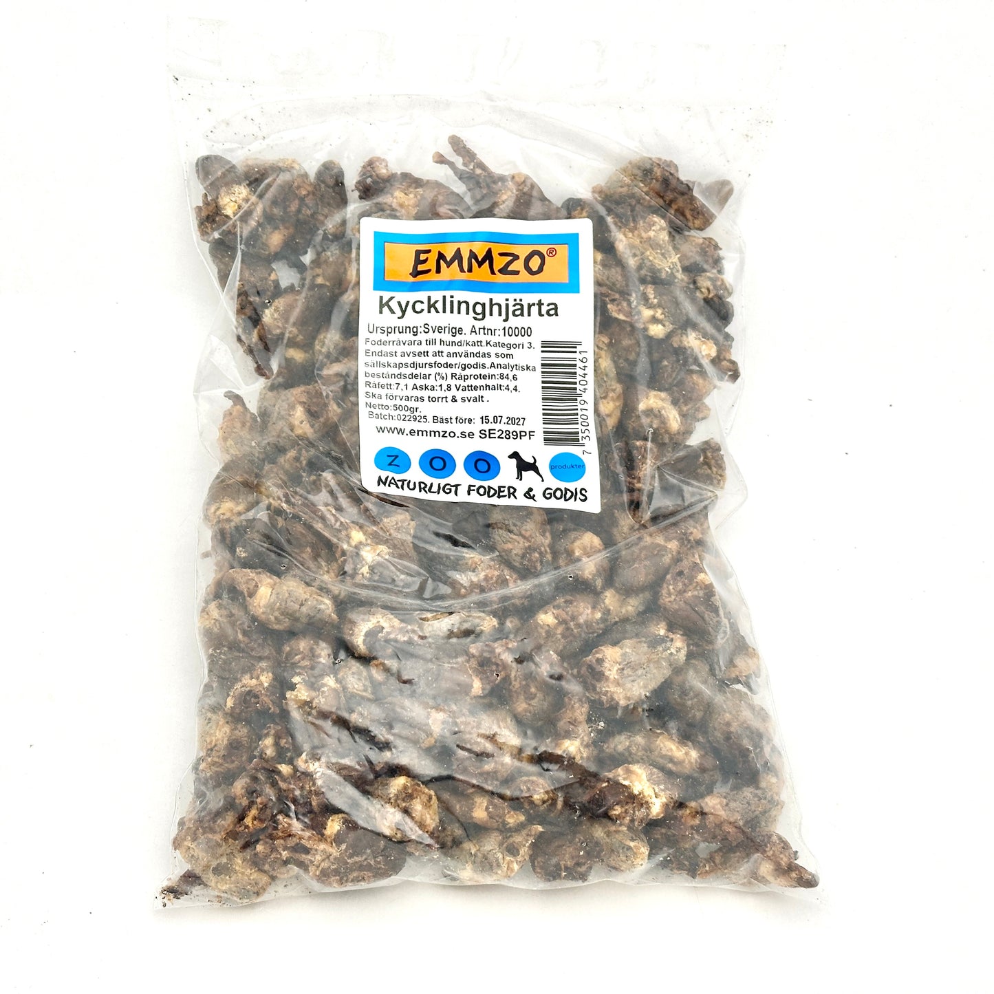 Emmzo - Hela kycklinghjärtan från Sverige (100g, 300g eller 500g)