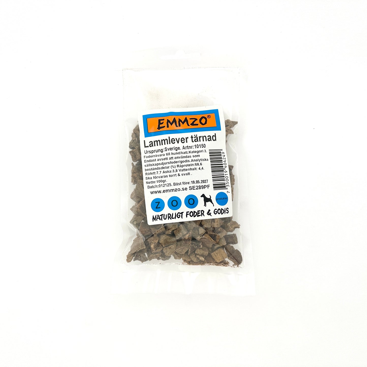 Emmzo - Svensk lammlever tärnad (100 eller 300g)