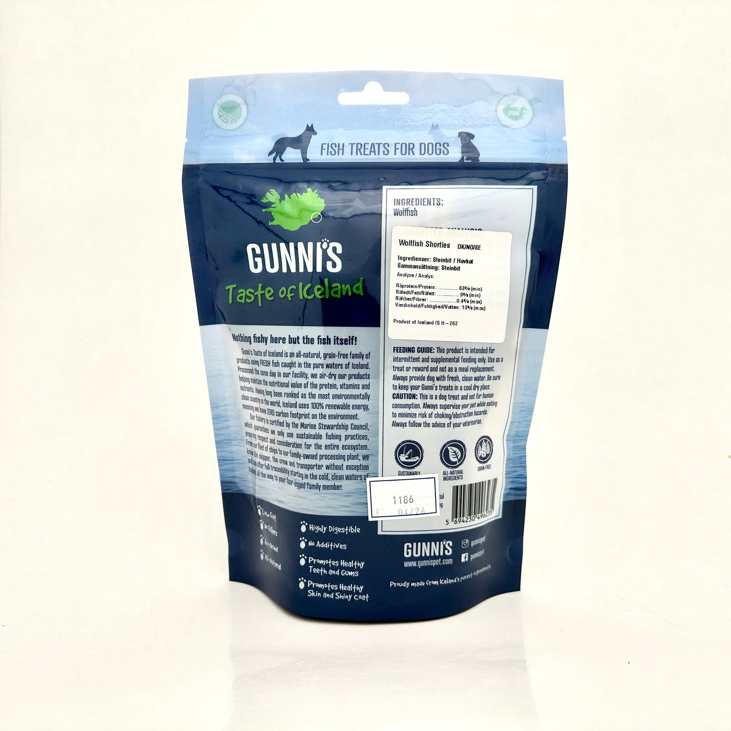 Gunnis - Torkat havskattsskinn (71g)