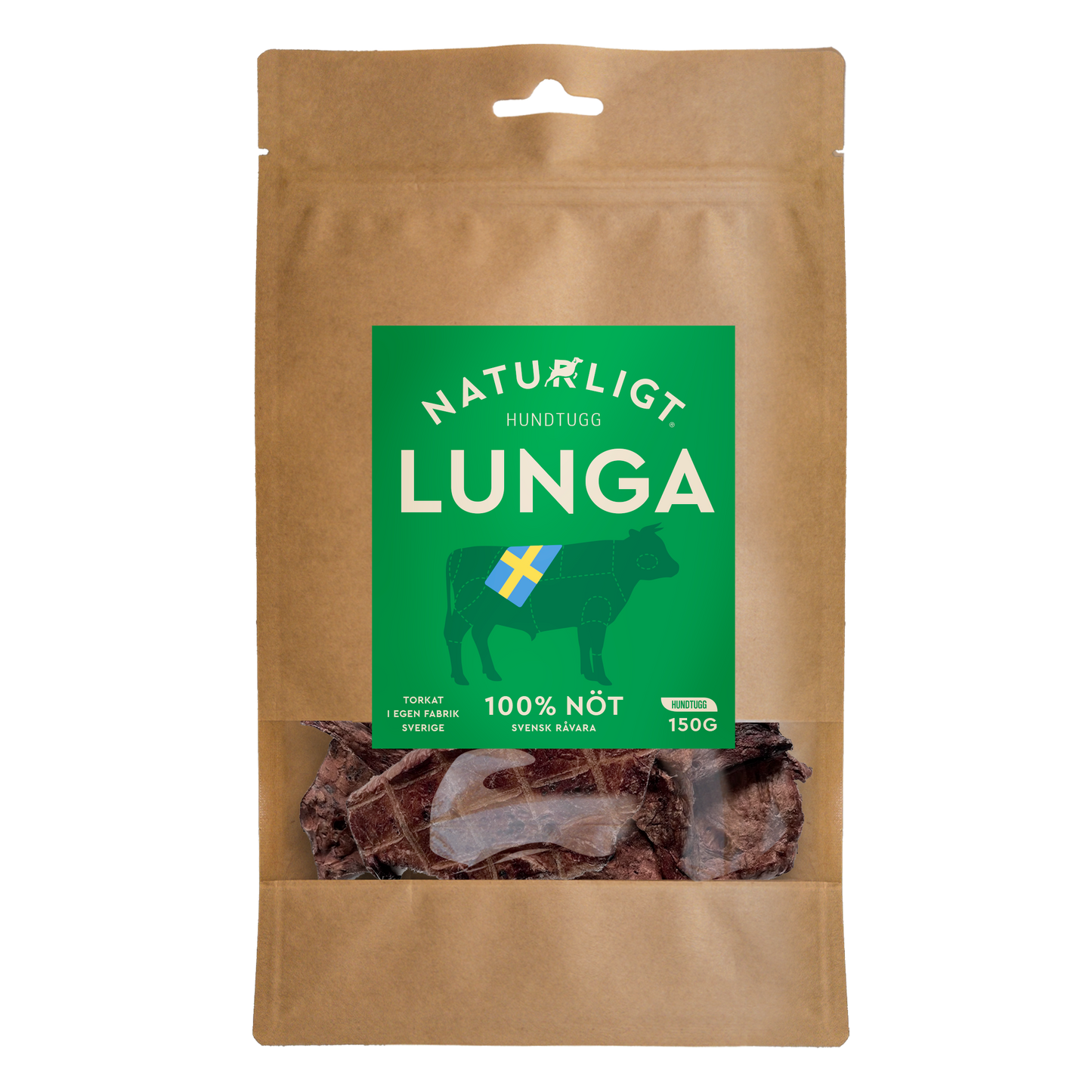 Naturligt hundtugg - Nötlunga (150g)