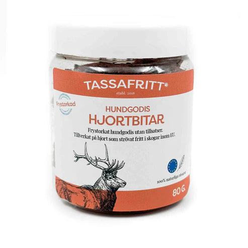 TassaFritt - Frystorkad hjortgodis (80g)