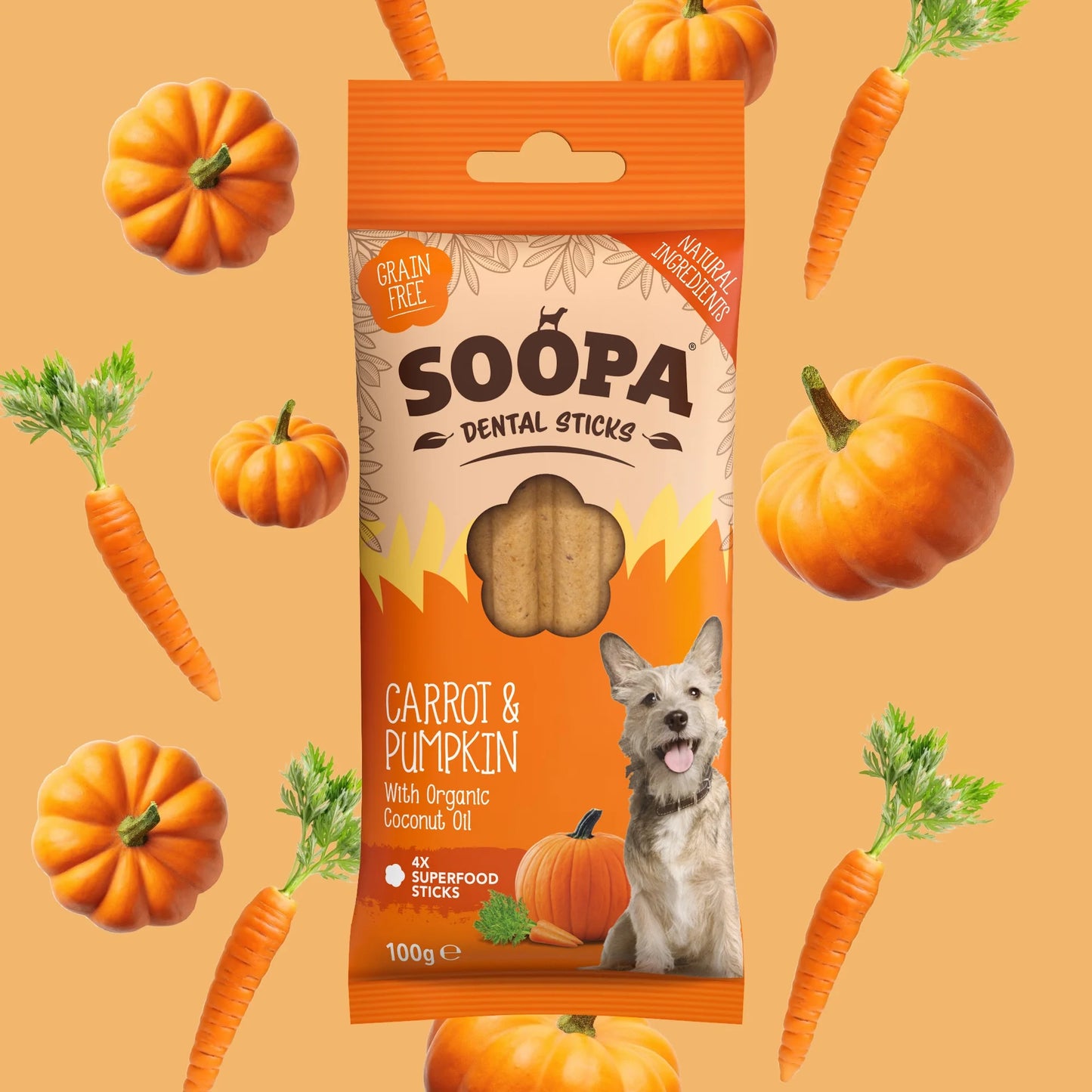 Soopa - Tuggpinnar | Morot & Pumpa (4-pack)