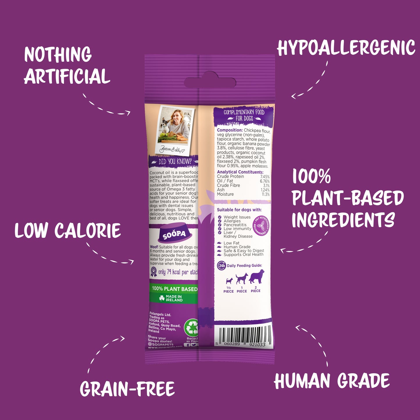 Soopa - Tuggpinnar SENIOR | Banan och Pumpa (4-pack)