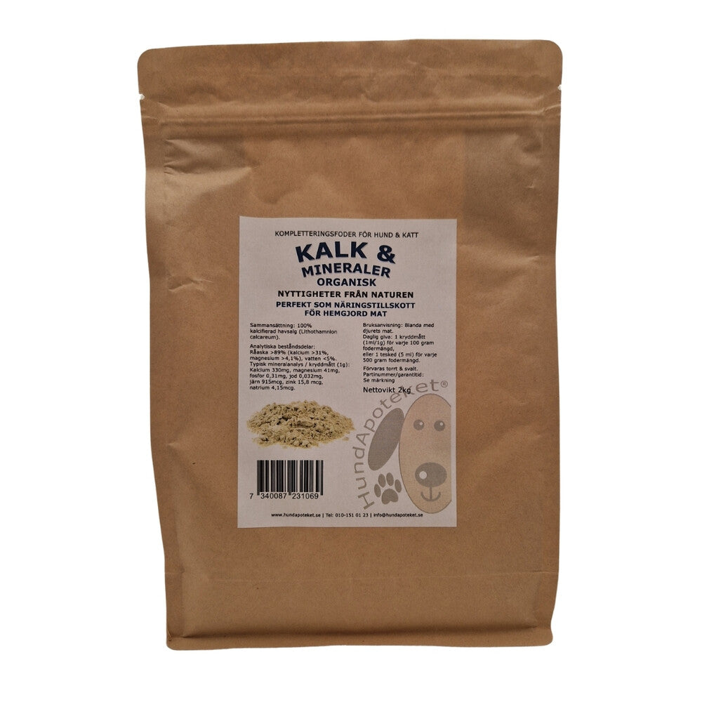 Hundapoteket Kalk & Mineraler 2 kg – förpackning
