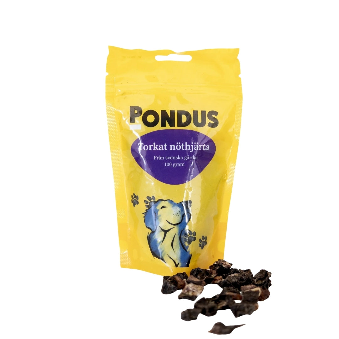 Pondus - Torkat nöthjärta (100g)