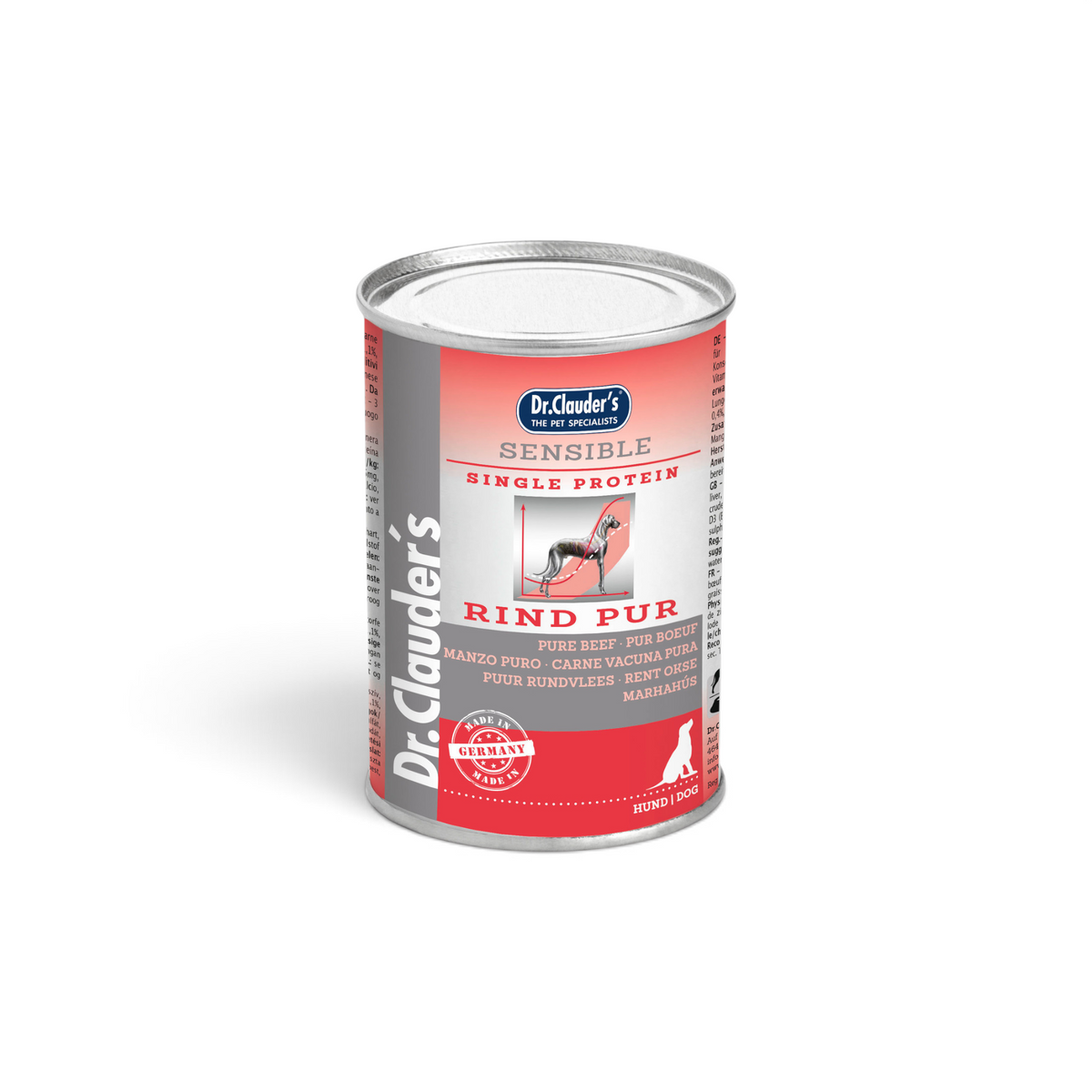 Dr. Clauder's Selected Meat Sensible Nöt, burk med våtfoder för hund