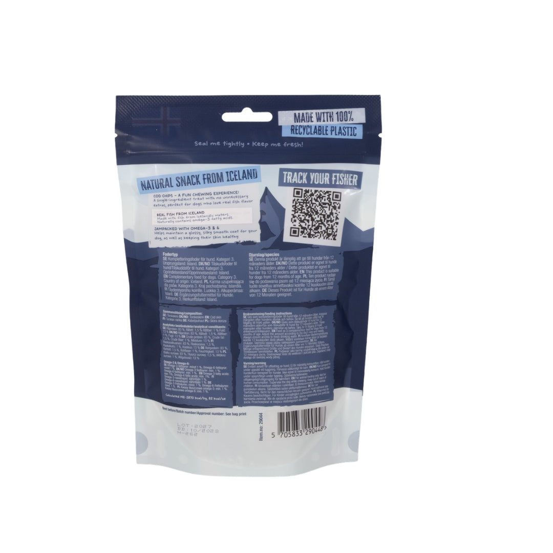 TreatEaters Iceland - Cod Skin Chips Large Bites (70g)