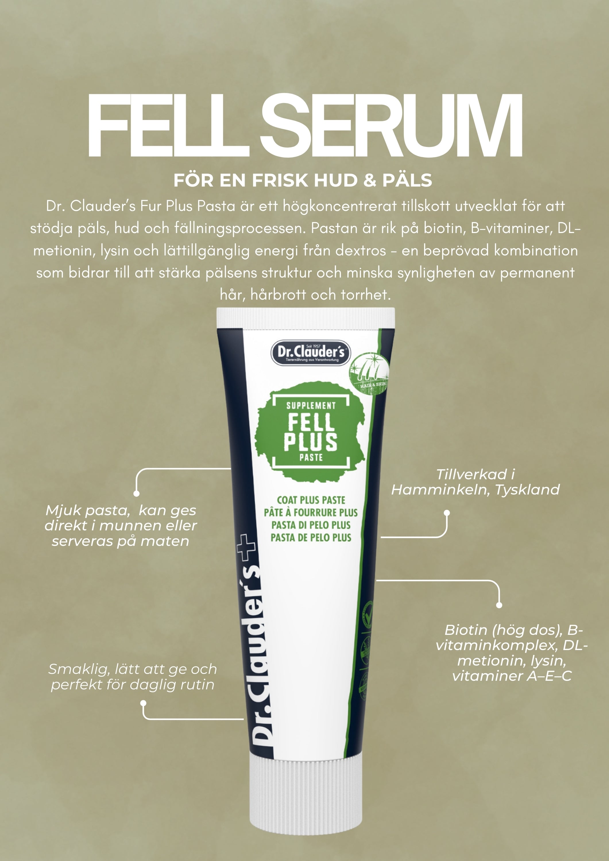 Dr. Clauder´s - Fur plus pasta (100g)