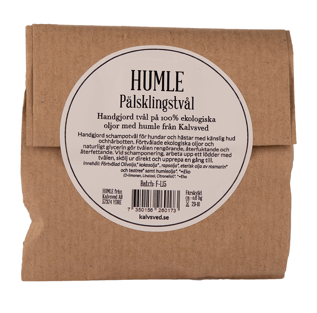 HUMLE - Pälsklingstvål - Handgjord, svensk tvål för hund (100g)