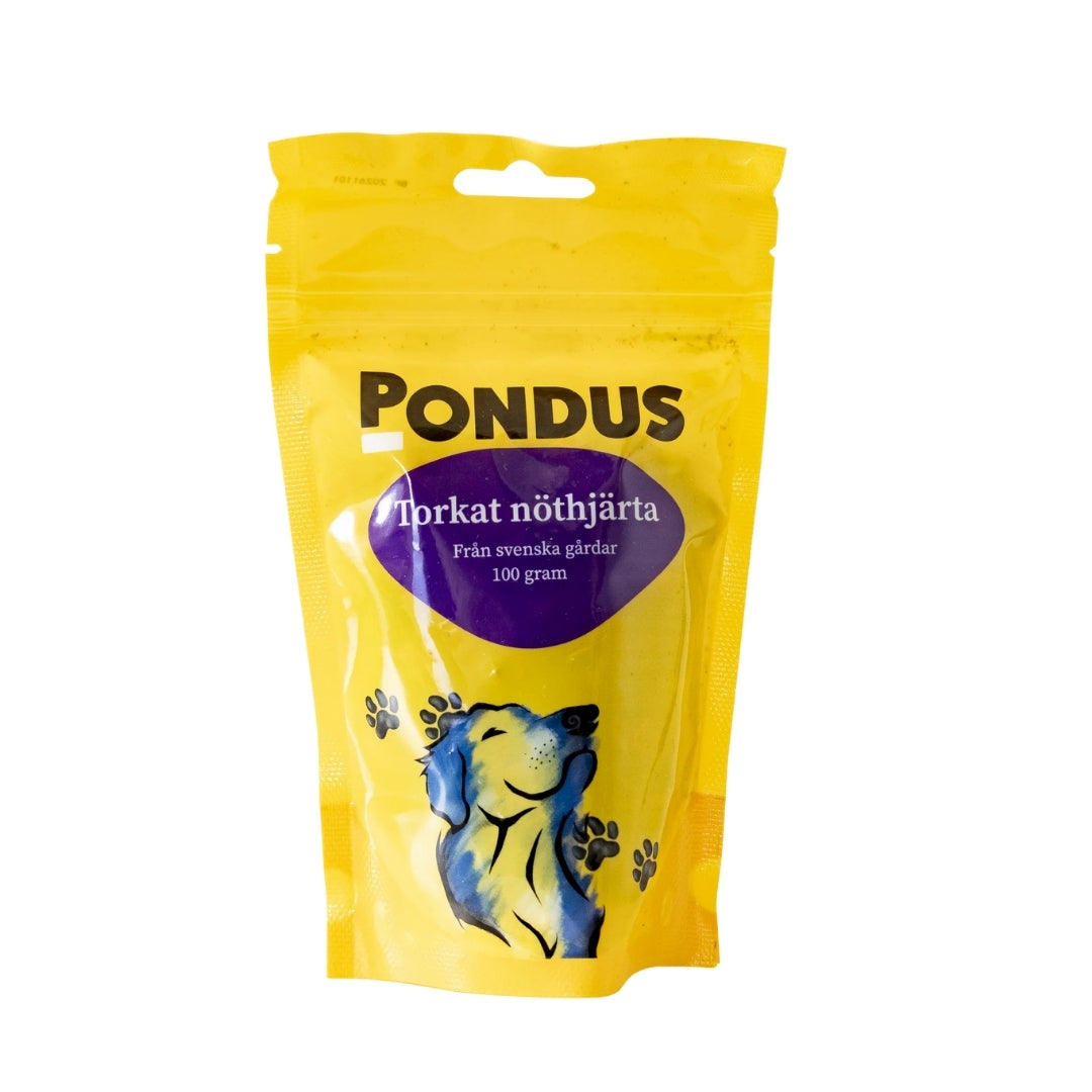 Pondus - Torkat nöthjärta (100g)