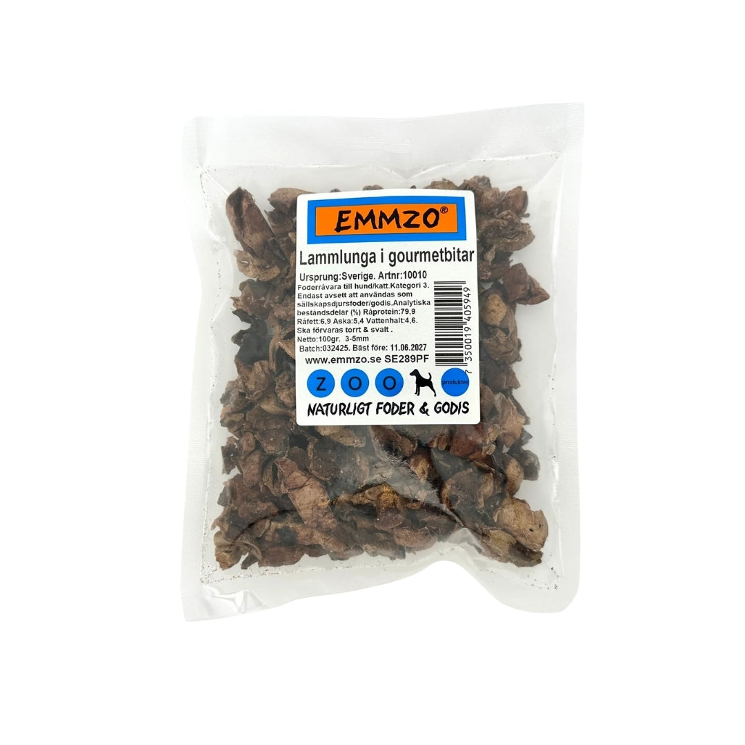 Emmzo - Svensk lammlunga gourmebitar (100g)