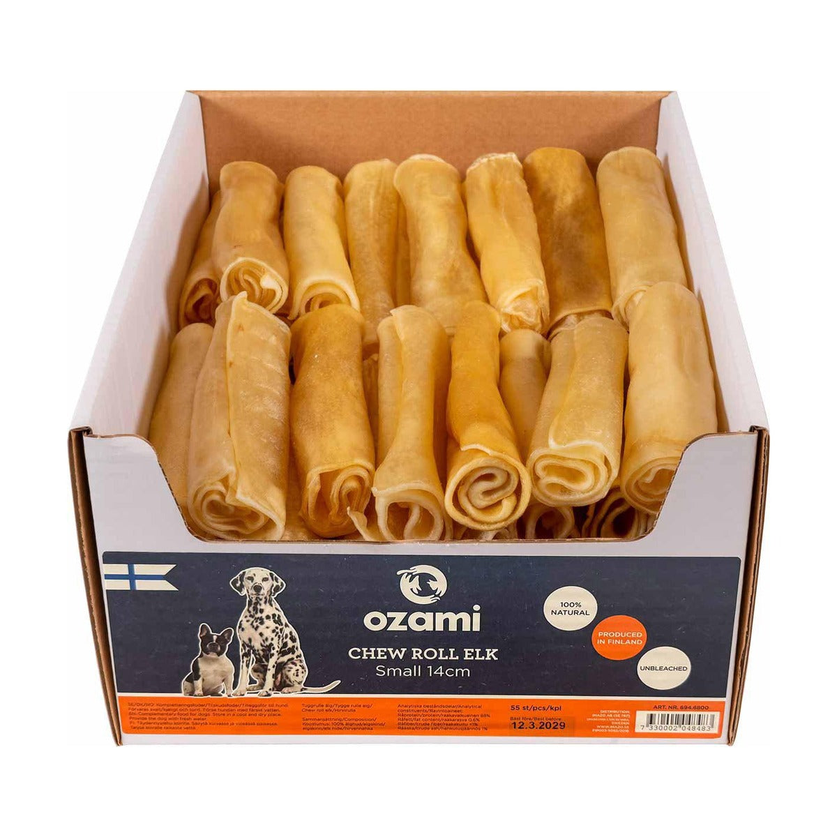 Ozami Älgrulle i förpackning