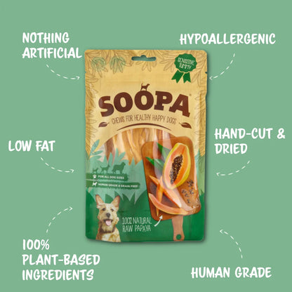 Soopa - Tugg av torkad papaya (75g)
