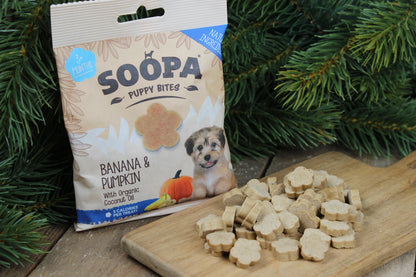 Soopa - Hundgodis PUPPY | Banan och pumpa (50g, 50 bitar)