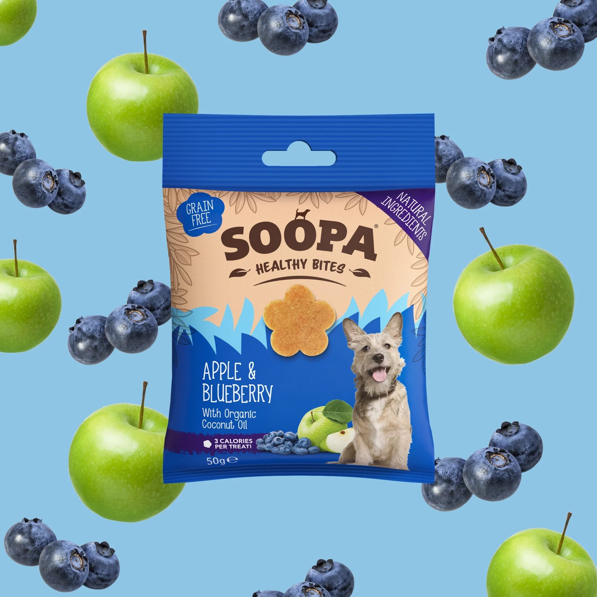 Soopa - Hundgodis | Äpple och blåbär (50g, 50 bitar)