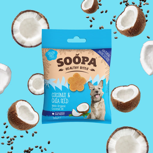 Soopa - Hundgodis | Kokosnöt och chiafrön (50g, 50 bitar)