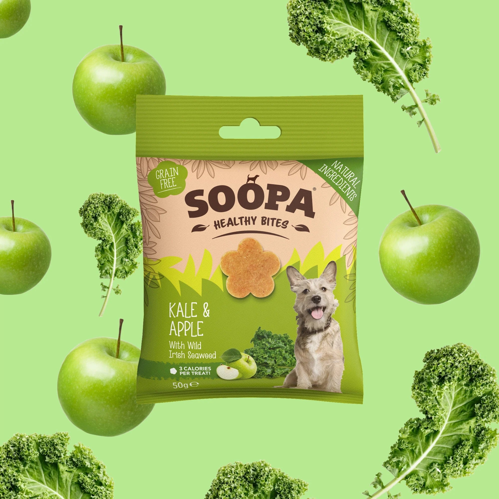 Soopa - Hundgodis | Grönkål och äpple (50g, 50 bitar)