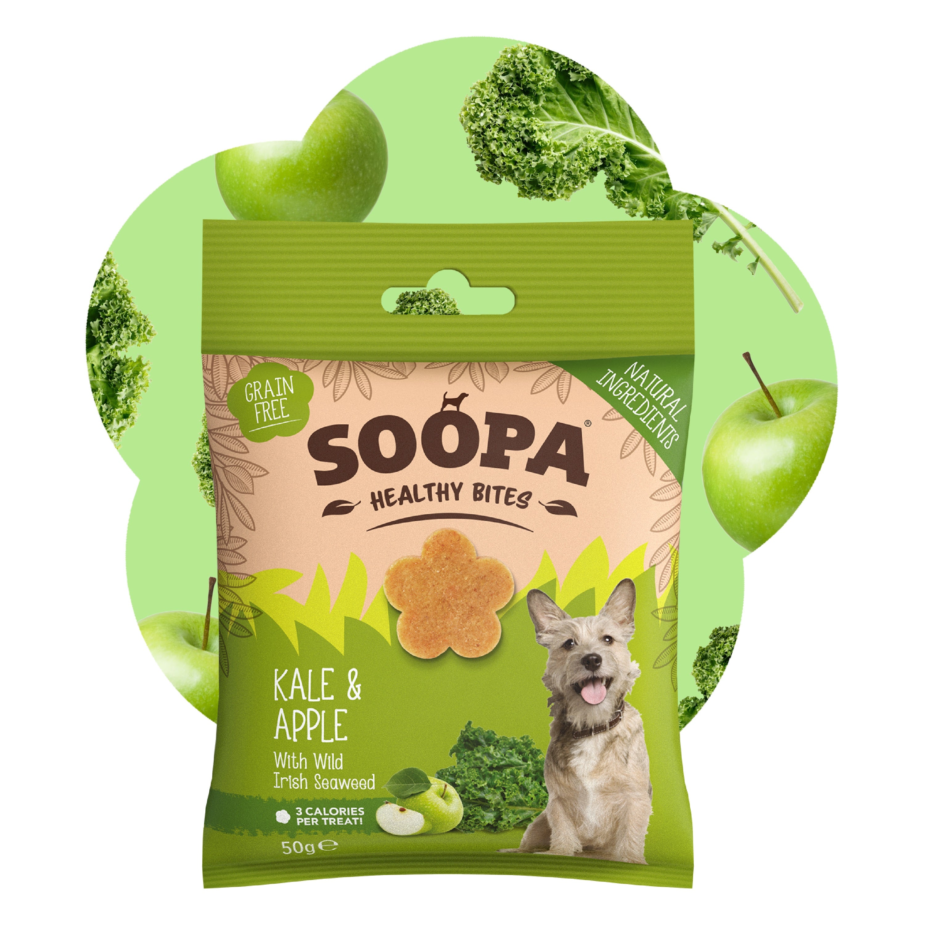 Soopa - Hundgodis | Grönkål och äpple (50g, 50 bitar)