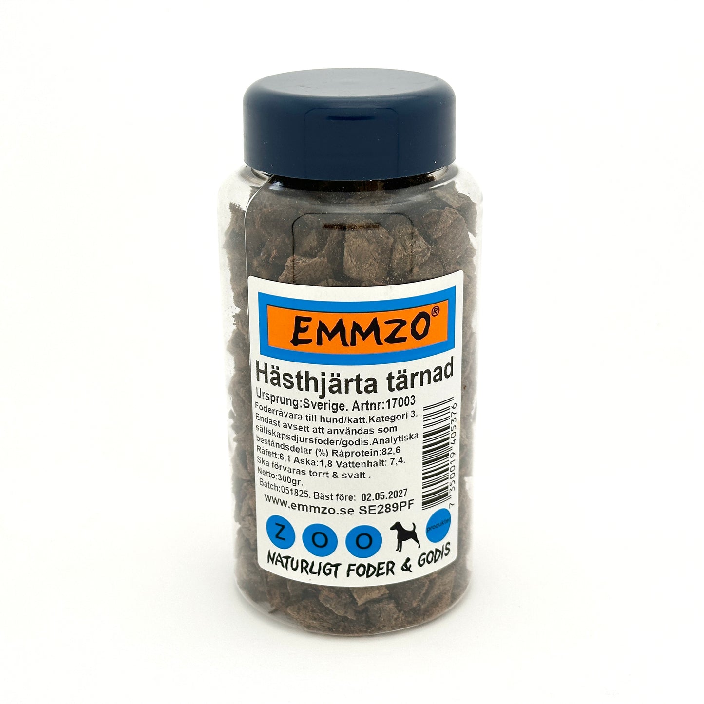 Emmzo - Svenskt hästhjärta tärnad (300g)