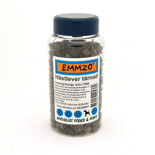 Emmzo - Svensk hästlever tärnad (300g)