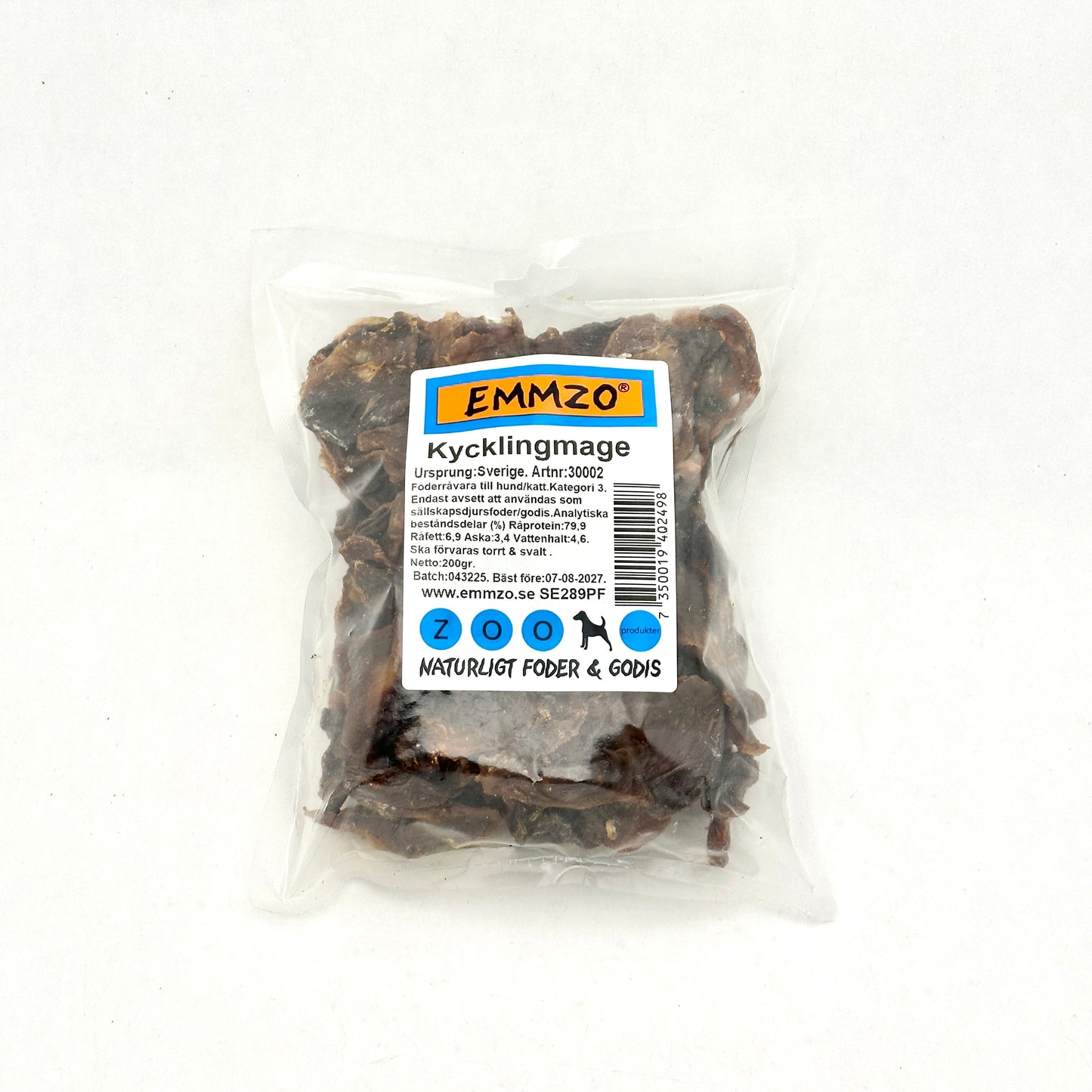 Emmzo - Svensk kycklingmage (200g eller 1kg)