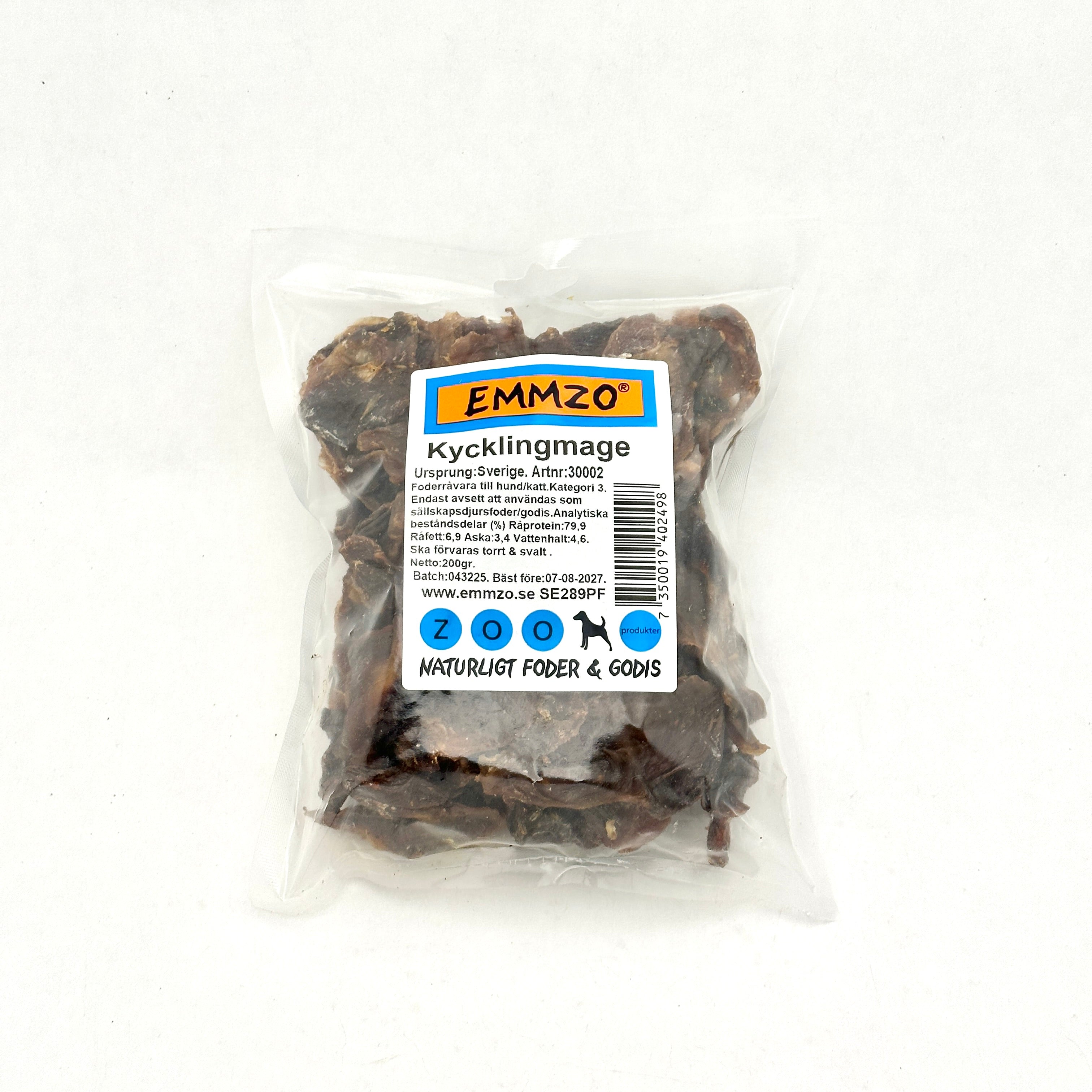 Emmzo - Svensk kycklingmage (200g eller 1kg)