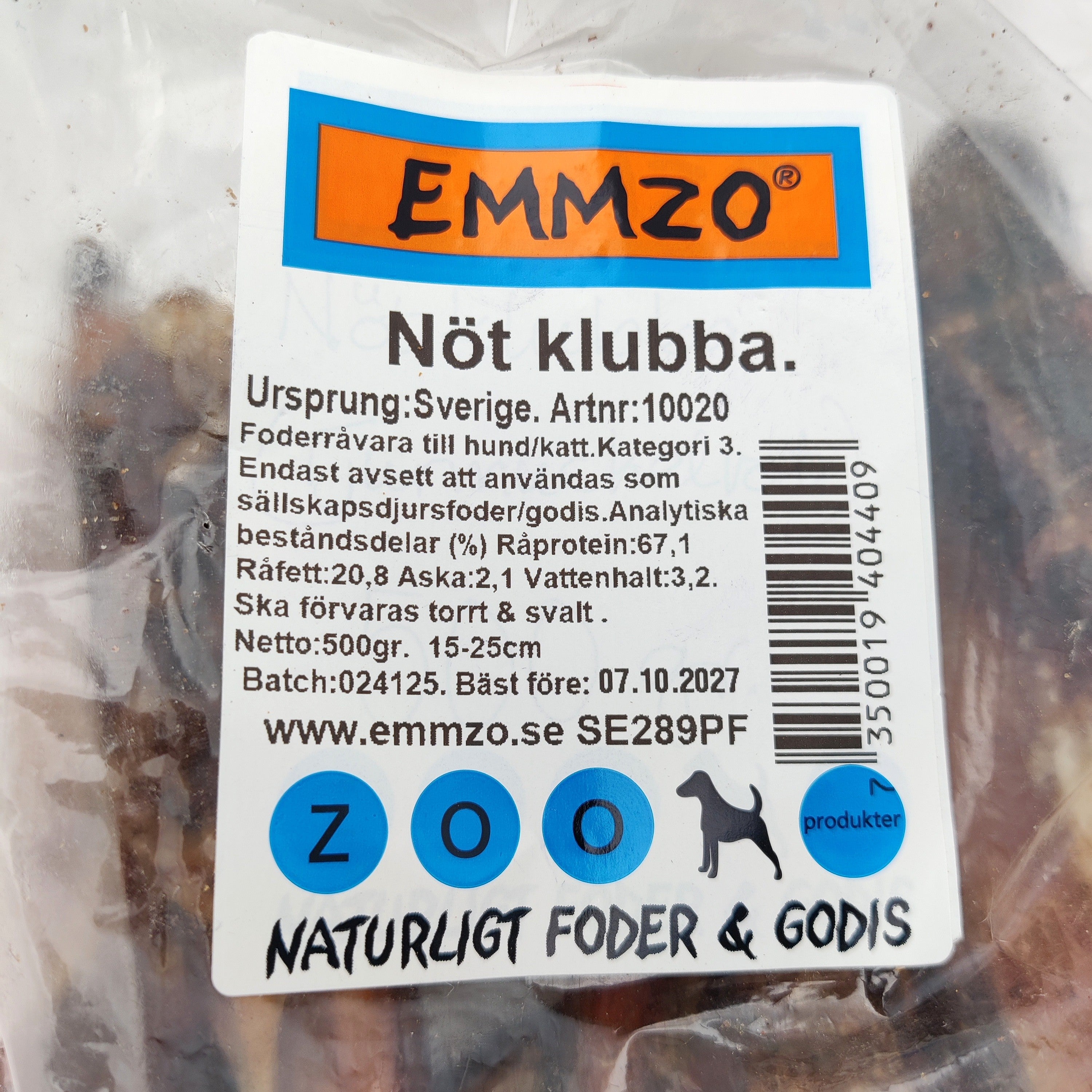 Emmzo  - Svensk nötklubba (500g, 15-25cm)