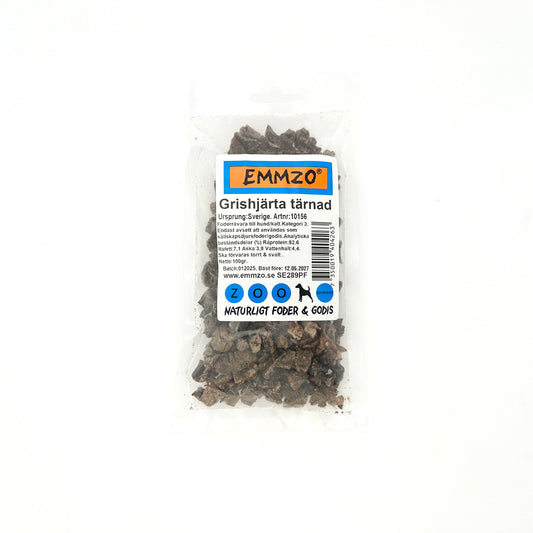 Emmzo - Svenskt grishjärta tärnad (100g eller 250g)