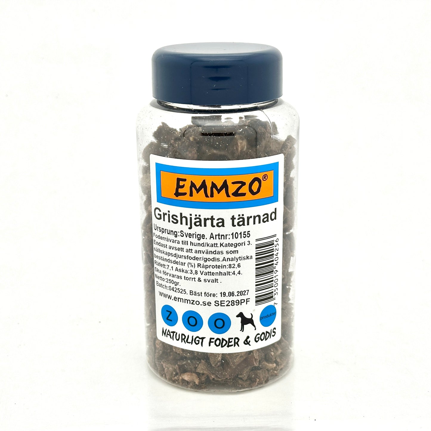 Emmzo - Svenskt grishjärta tärnad (100g eller 250g)