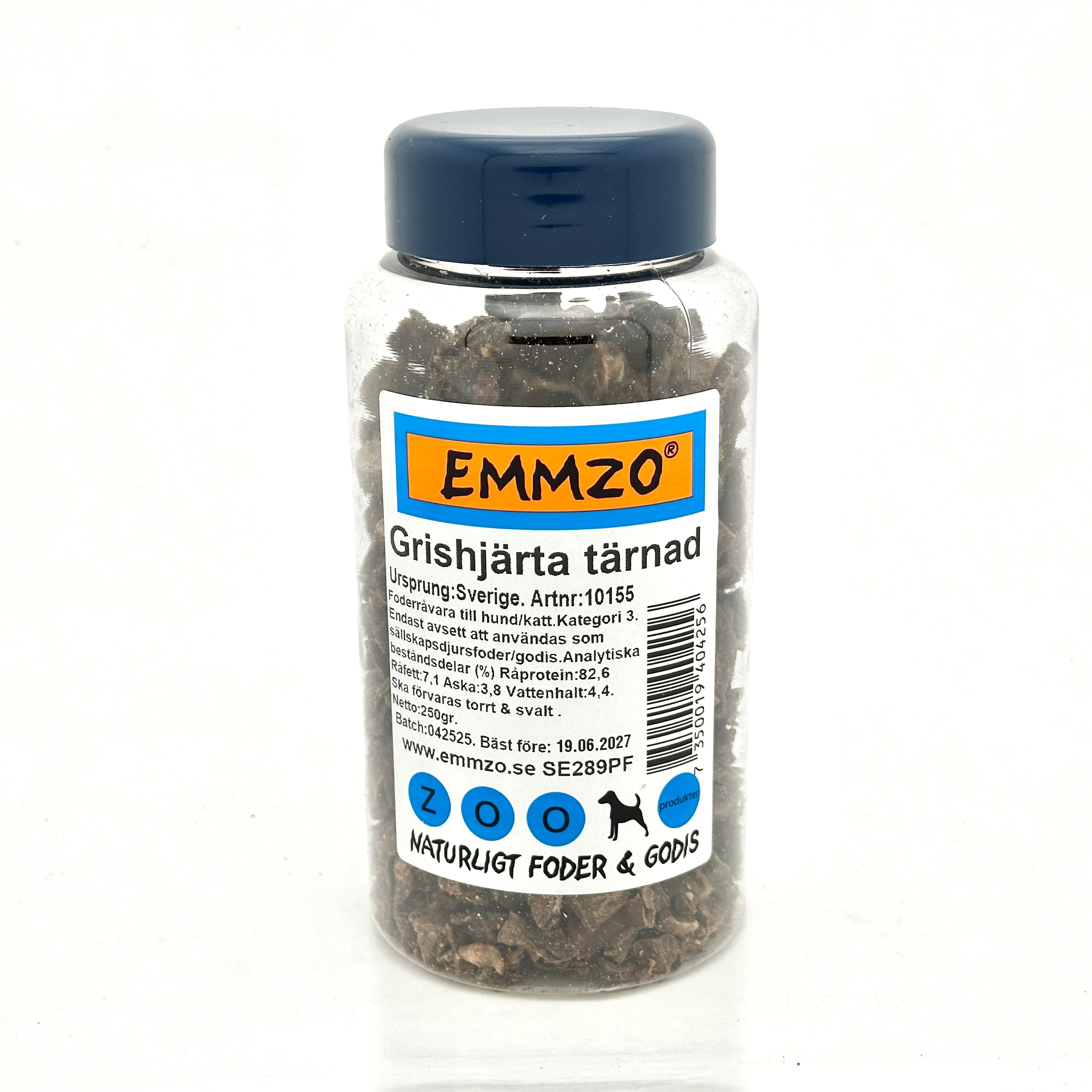 Emmzo - Svenskt grishjärta tärnad (100g eller 250g)