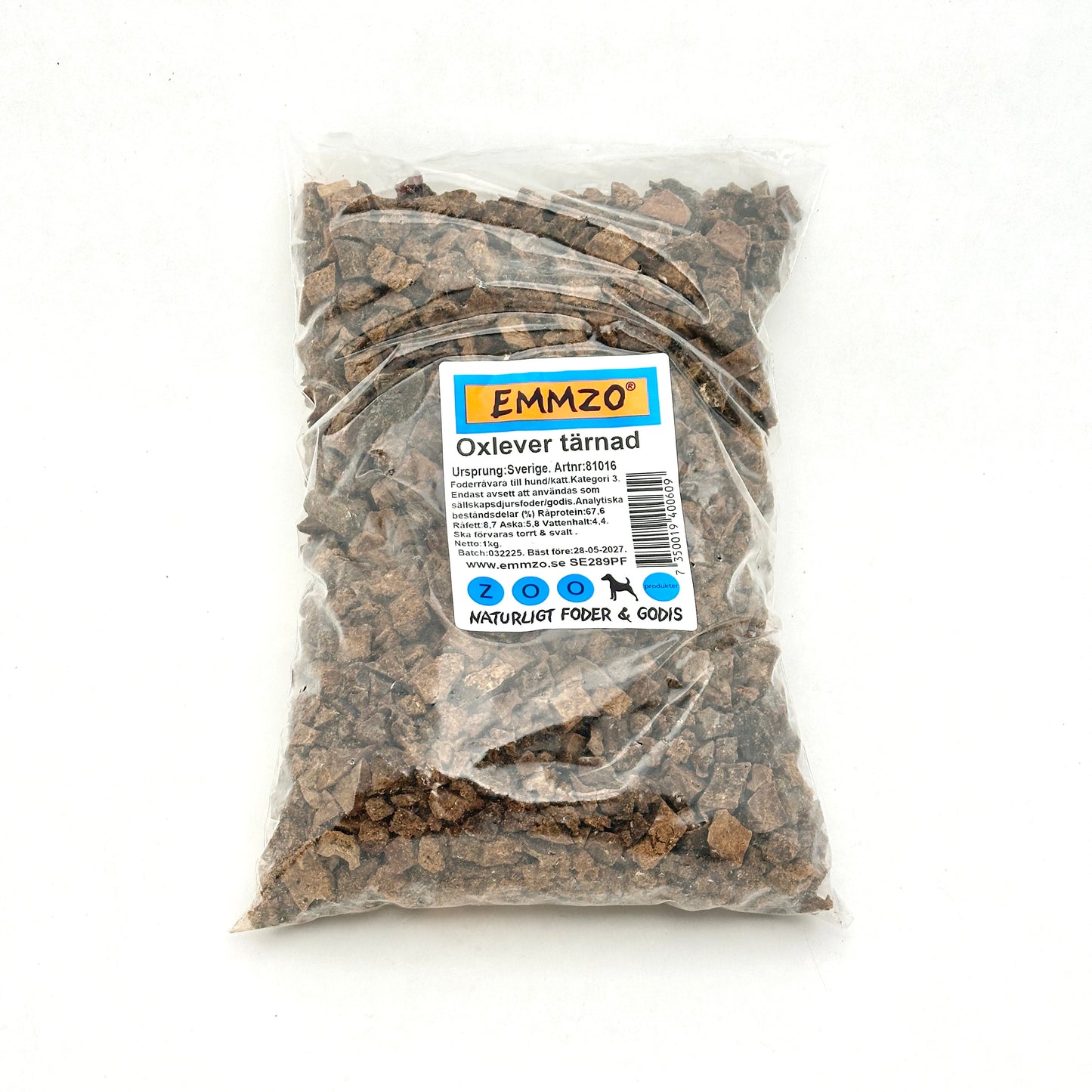 Emmzo - Svensk oxlever tärnad (100g, 300g eller 1kg)