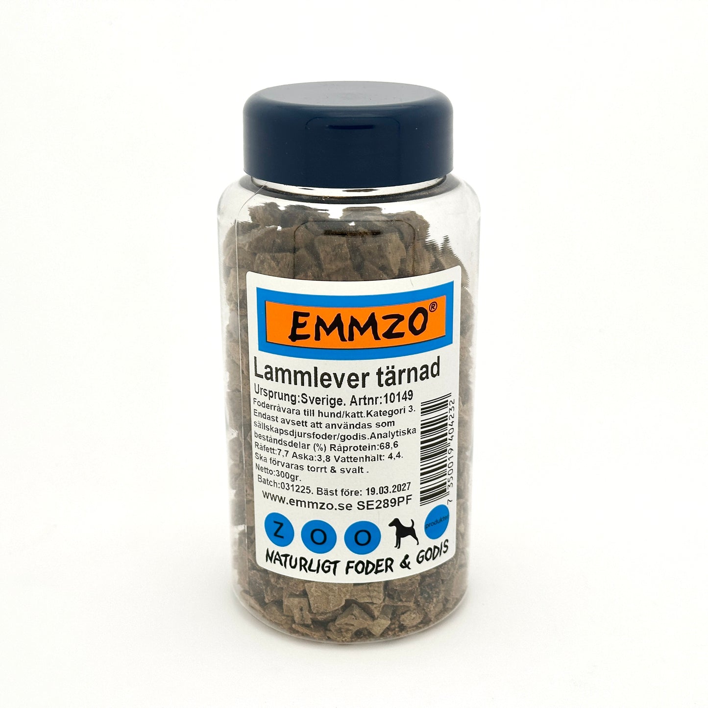 Emmzo - Svensk lammlever tärnad (100 eller 300g)