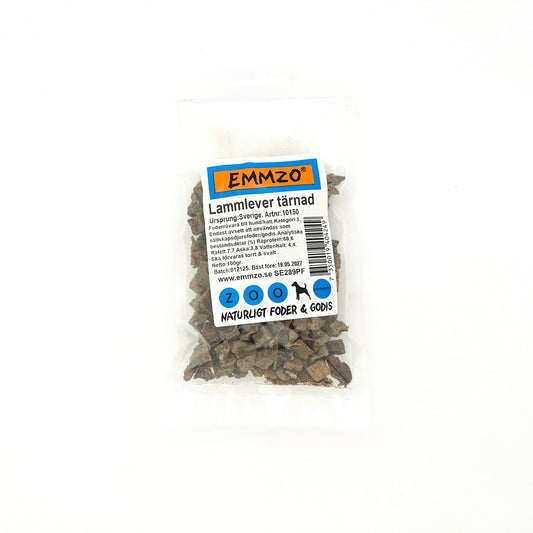 Emmzo - Svensk lammlever tärnad (100 eller 300g)