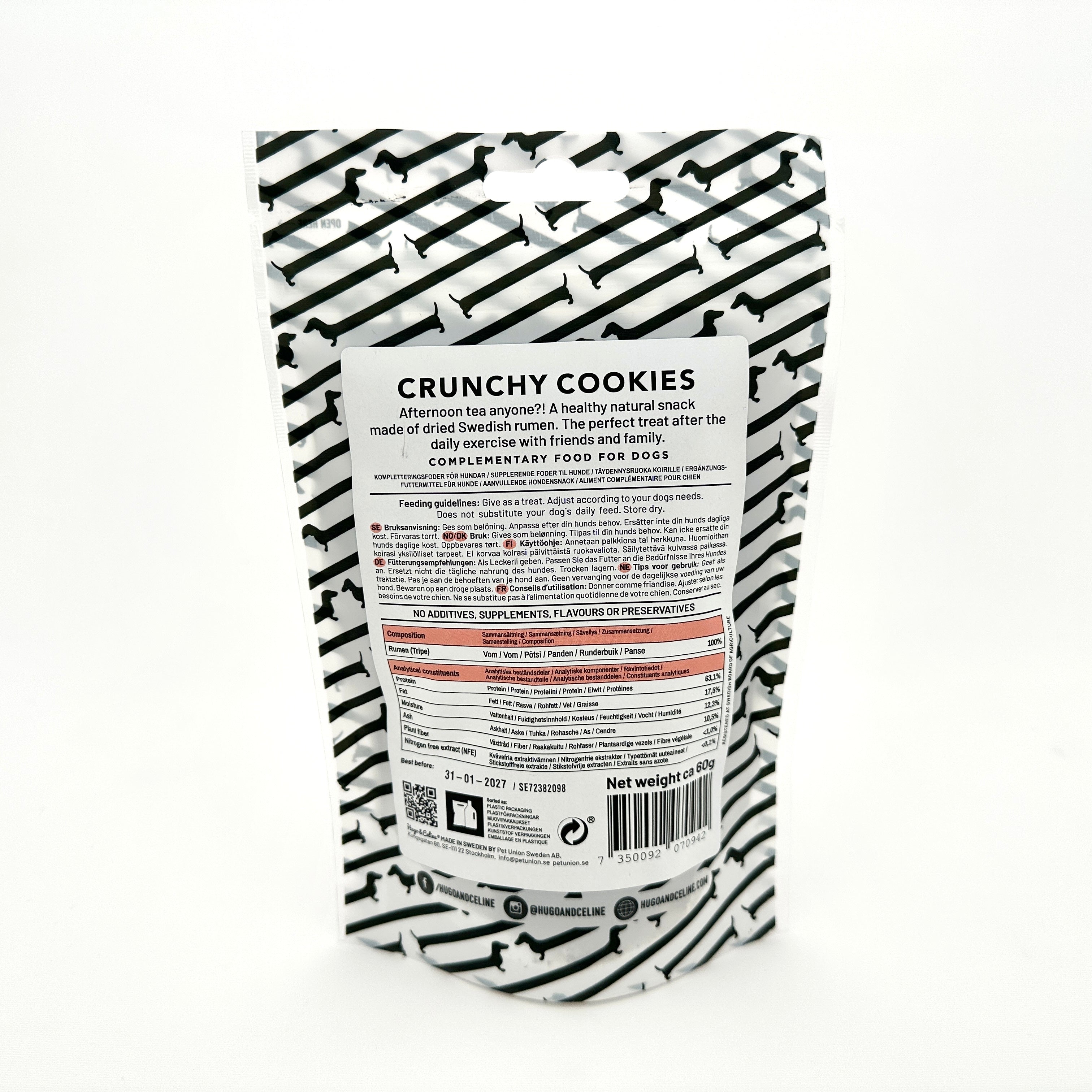 Hugo & Celine - Crunchy Cookies | Torkad nötvom (60g)