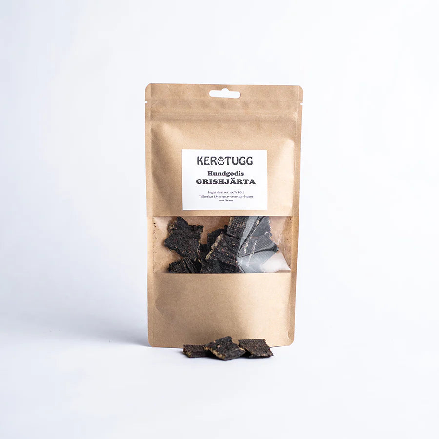 Kerotugg - Svenskt torkat grishjärta (100g)