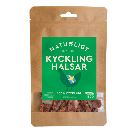 Naturligt hundtugg - Svensk kycklinghals (150g)