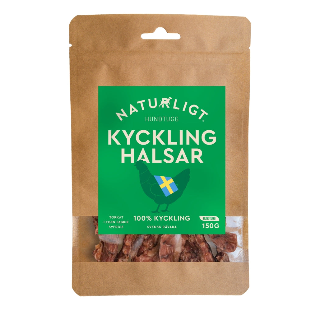 Naturligt hundtugg - Svensk kycklinghals (150g)