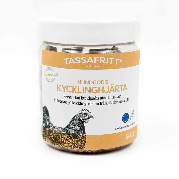 TassaFritt - Frystorkat kycklinghjärta (60g)