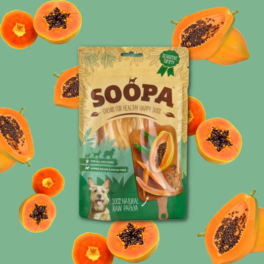 Soopa - Tugg av torkad papaya (75g)