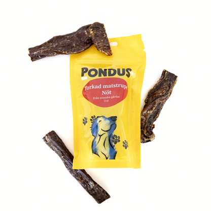 Pondus - Torkat matstrupe från nöt (3-pack)
