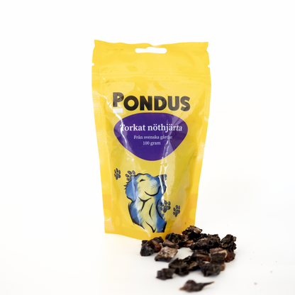 Pondus - Torkat nöthjärta (100g)