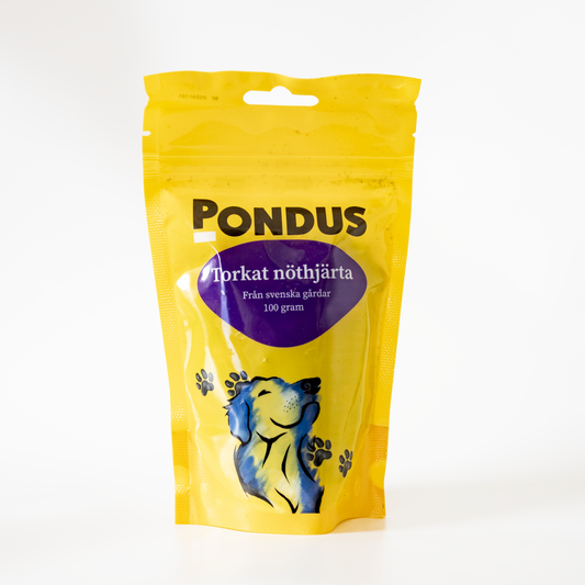 Pondus - Torkat nöthjärta (100g)